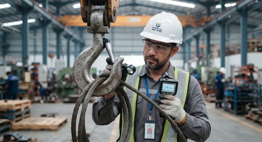 Tim melakukan pemeriksaan teknis peralatan industri